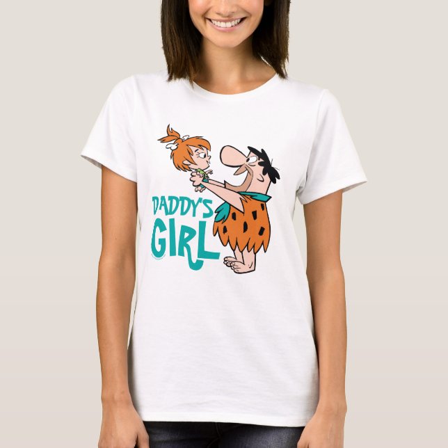 Flintstones | Fred & Småstarna - Pappor Girl T Shirt (Framsida)