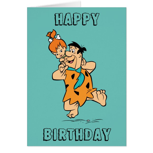 Flintstones | Fred & Småsten Flintstone Hälsningskort (Framsidan)