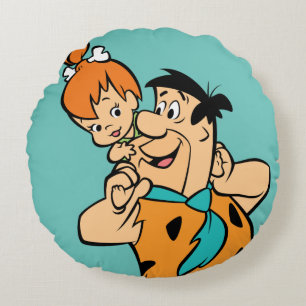 Flintstones Fred & Småsten Flintstone Rund Kudde