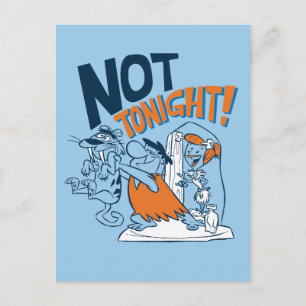 Flintstones   Inte i kväll! Inbjudan Vykort