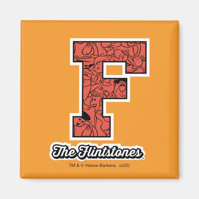 Flintstones | Kollegium Stil Monogram Magnet (Framsidan)