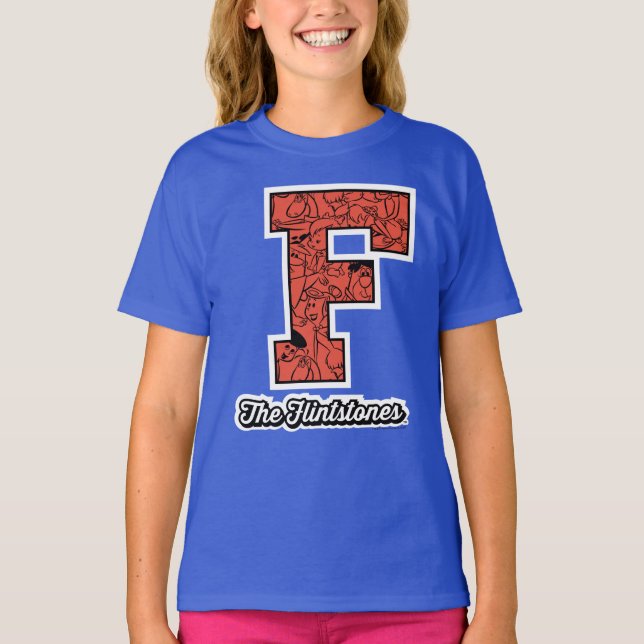 Flintstones | Kollegium Stil Monogram T Shirt (Framsida)