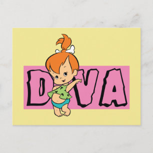 Flintstones   Småstarna - Little Diva Inbjudan Vykort