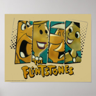 Flintstones Teckenpaneler för retro-Tecknad Poster