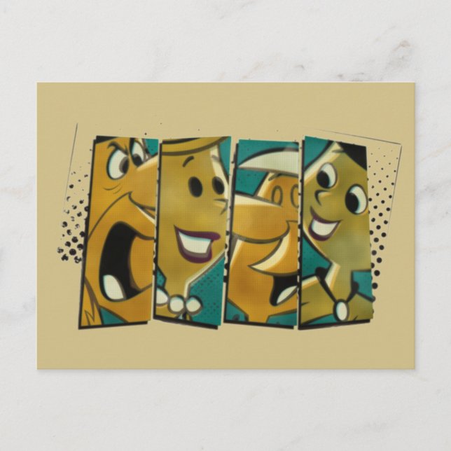 Flintstones | Teckenpaneler för retro-Tecknad Vykort (Framsida)