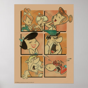 Flintstones Tecknad av stenar och gummi Poster