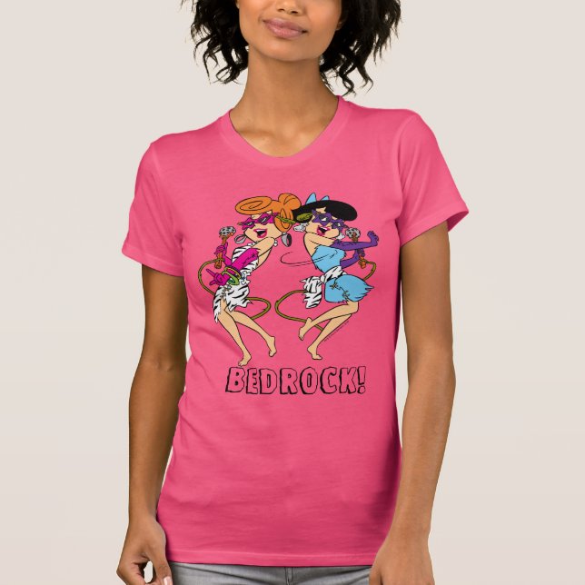 Flintstones | Wilma & Betty-Rockstjärnor T-shirt (Framsida)