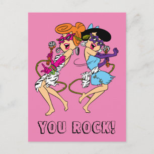 Flintstones   Wilma & Betty-Rockstjärnor Vykort