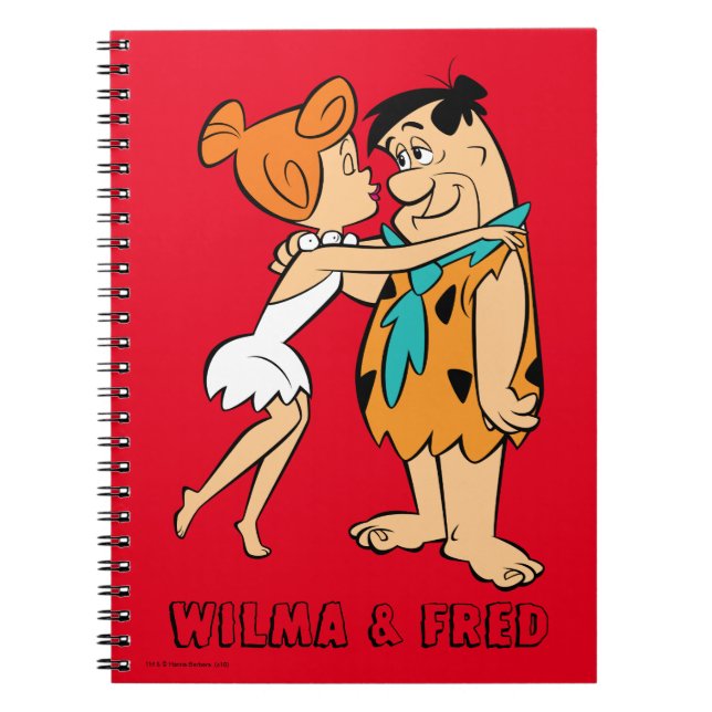Flintstones | Wilma Kissing Fred Anteckningsbok (Framsidan)