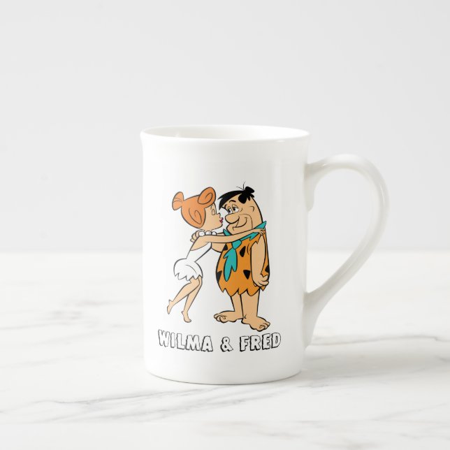 Flintstones | Wilma Kissing Fred Benporslin Mugg (Höger)