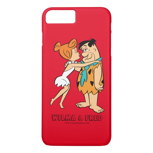 Flintstones | Wilma Kissing Fred Case-Mate iPhone Skal (Baksida)