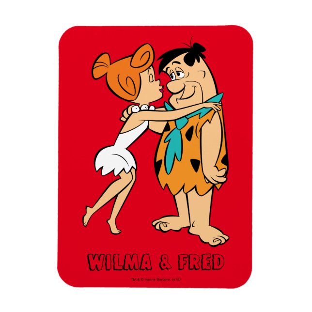 Flintstones | Wilma Kissing Fred Magnet (Vertikal)