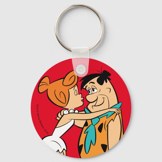 Flintstones | Wilma Kissing Fred Nyckelring (Framsida)