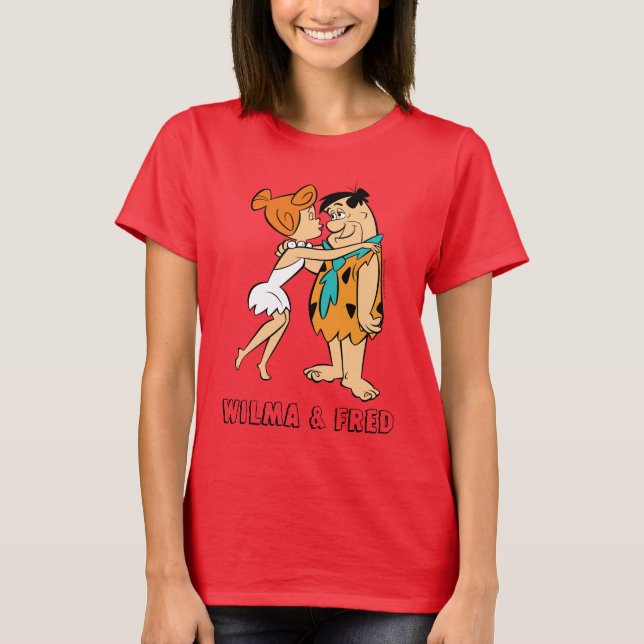 Flintstones | Wilma Kissing Fred T-shirt (Framsida)