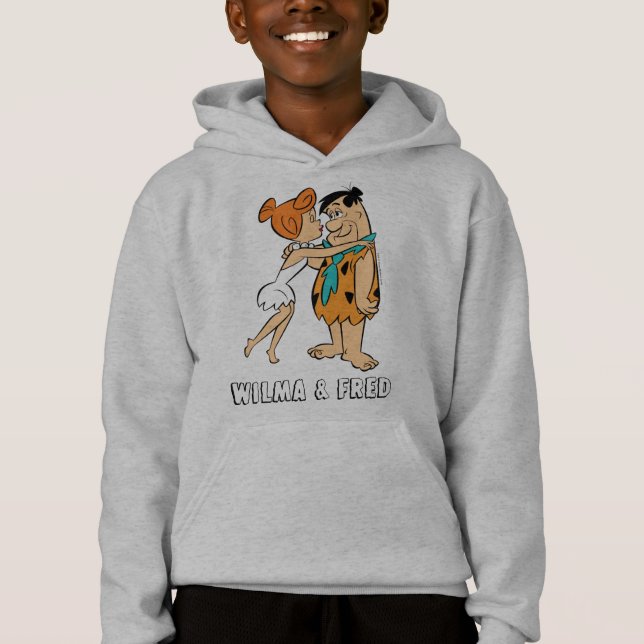 Flintstones | Wilma Kissing Fred T Shirt (Framsida)
