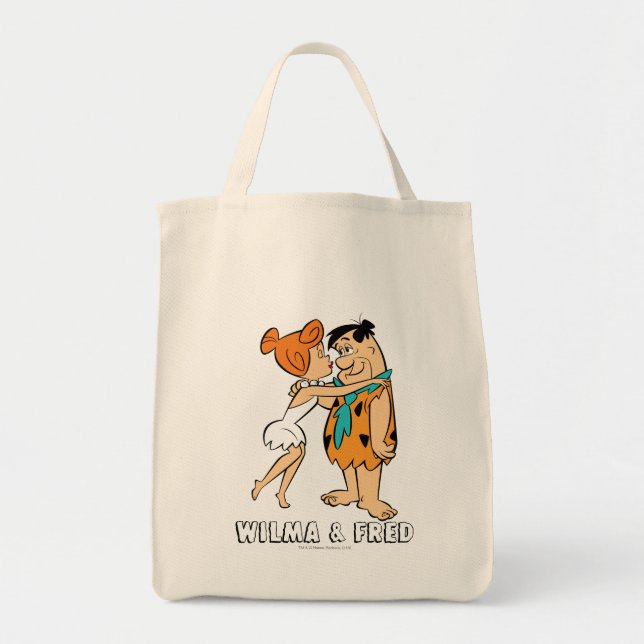 Flintstones | Wilma Kissing Fred Tygkasse (Framsidan)