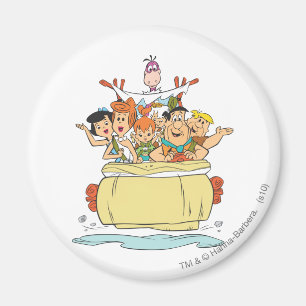 Flintstonesfamilj Roadtrip Magnet