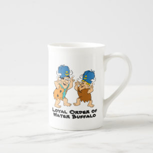 Flintstonesna Fred & grälvattenbufflar Benporslin Mugg