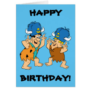 Flintstonesna Fred & grälvattenbufflar Hälsningskort