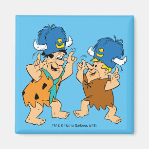 Flintstonesna Fred & grälvattenbufflar Magnet