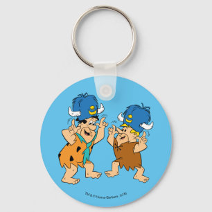 Flintstonesna Fred & grälvattenbufflar Nyckelring