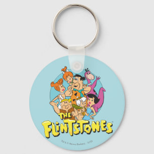 Flintstonesna och den grafiska spillrorfamiljen nyckelring