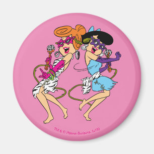 Flintstonesna Wilma & Betty rockstjärnor Magnet