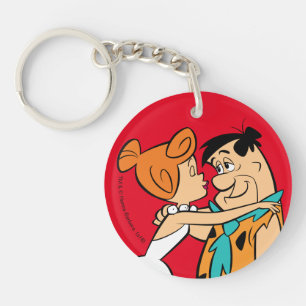 Flintstonesna Wilma som kysser Fred