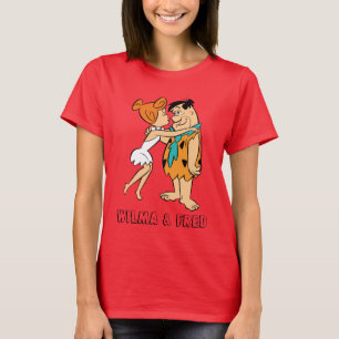 Flintstonesna   Wilma som kysser Fred T-shirt