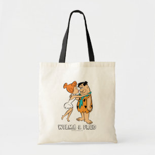 Flintstonesna Wilma som kysser Fred Tygkasse