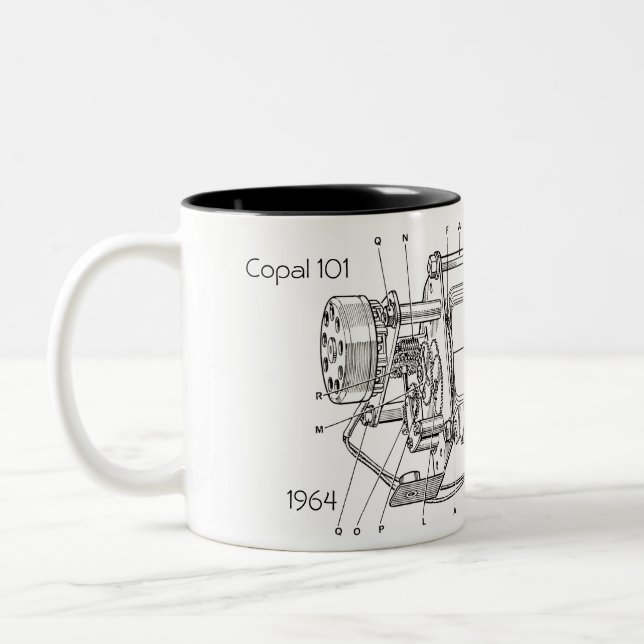 Flip Clock Fläkt Coffee Mugg - två ton (Vänster)