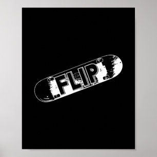Flip Cool Skateboard Skate Design Skateboard Sk Poster
