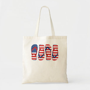 Flip Flop American Flagga Juli 4 USA Independence Tygkasse