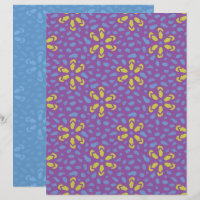 Flip-Flop Blommor Scrapbookpapper