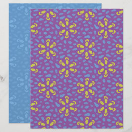 Flip-Flop Blommor Scrapbookpapper