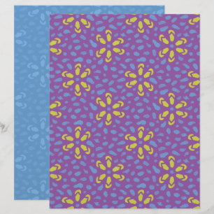 Flip-Flop Blommor Scrapbookpapper