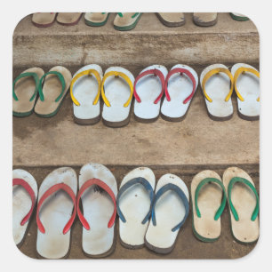 Flip Flop-sandaler Fyrkantigt Klistermärke