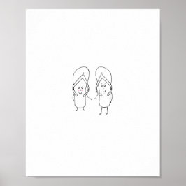 Flip Flop, söt, sandalltema Poster