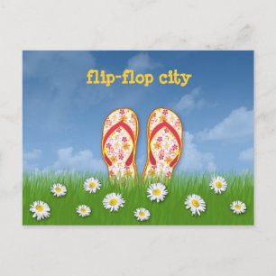 flip-flop-stad vykort