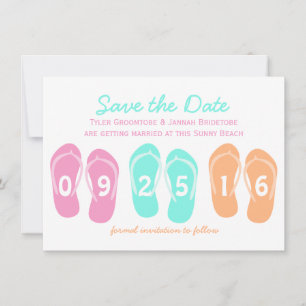 Flip Flop Strand Save the Date Spara Datumet