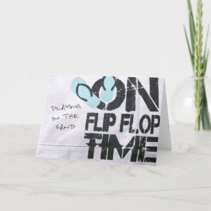 FLIP FLOP TIME-hälsningskort Tack Kort