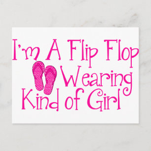 Flip FLop Wearing Kind of Girl Vykort
