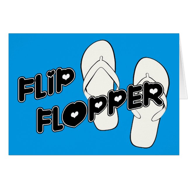 Flip Flopper Hälsningskort (Framsidan Horizontal)