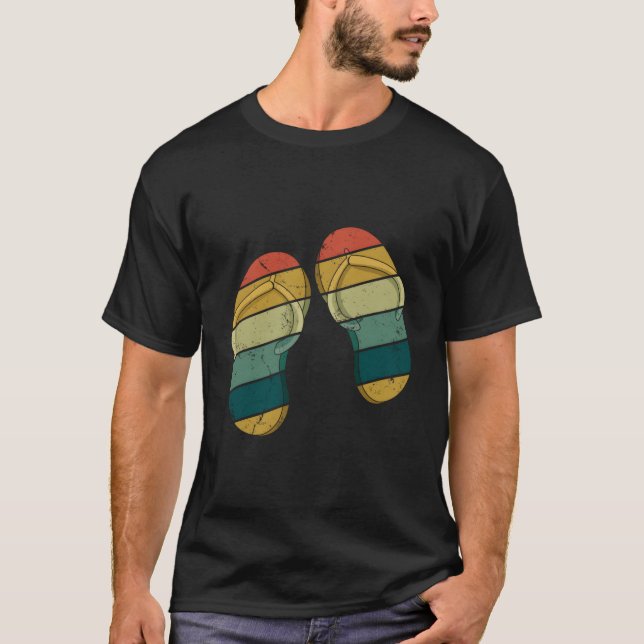 Flip Flops Beach Swim Surfer Hello Summer T Shirt (Framsida)