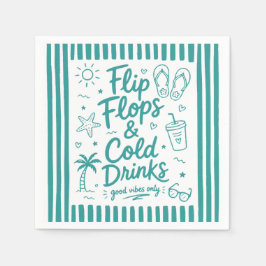 Flip Flops & Cold Drinks Sommarservetter Pappersservett