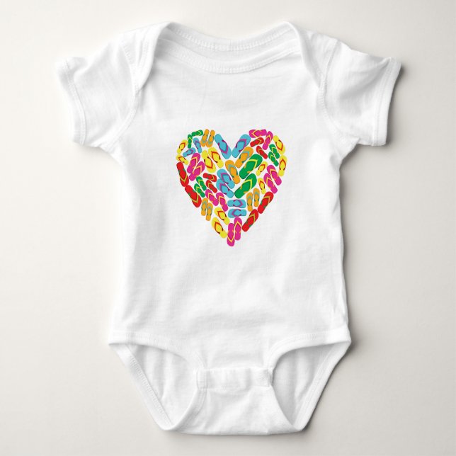 flip flops in heart shape t-shirt (Framsida)
