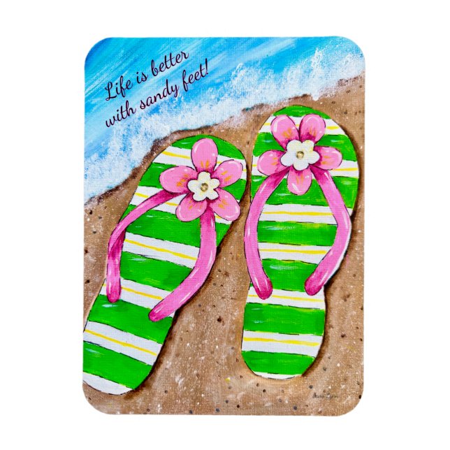 Flip Flops-målning magnet (Vertikal)