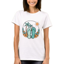 Flip Flops och Palmträd Sommar Strand Vibes