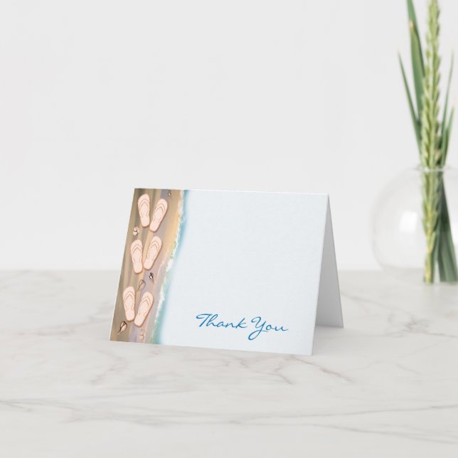 Flip Flops på stranden Tack (Framsida)