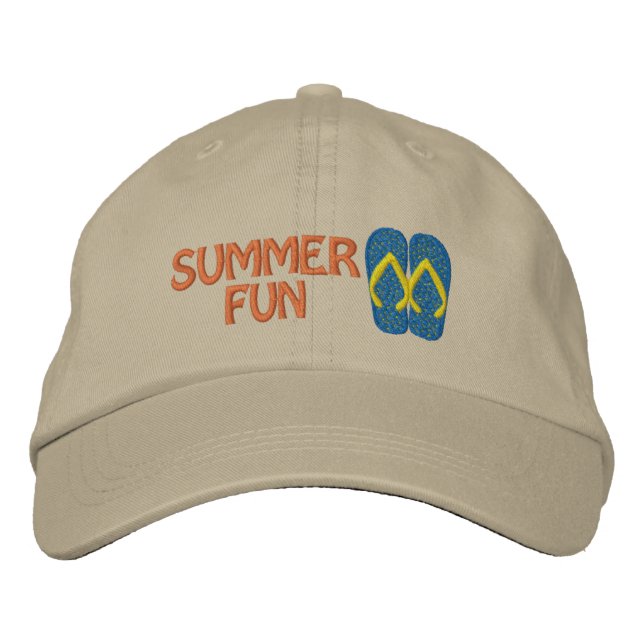  Flip Flops Sommar Broderad Keps (Framsida)